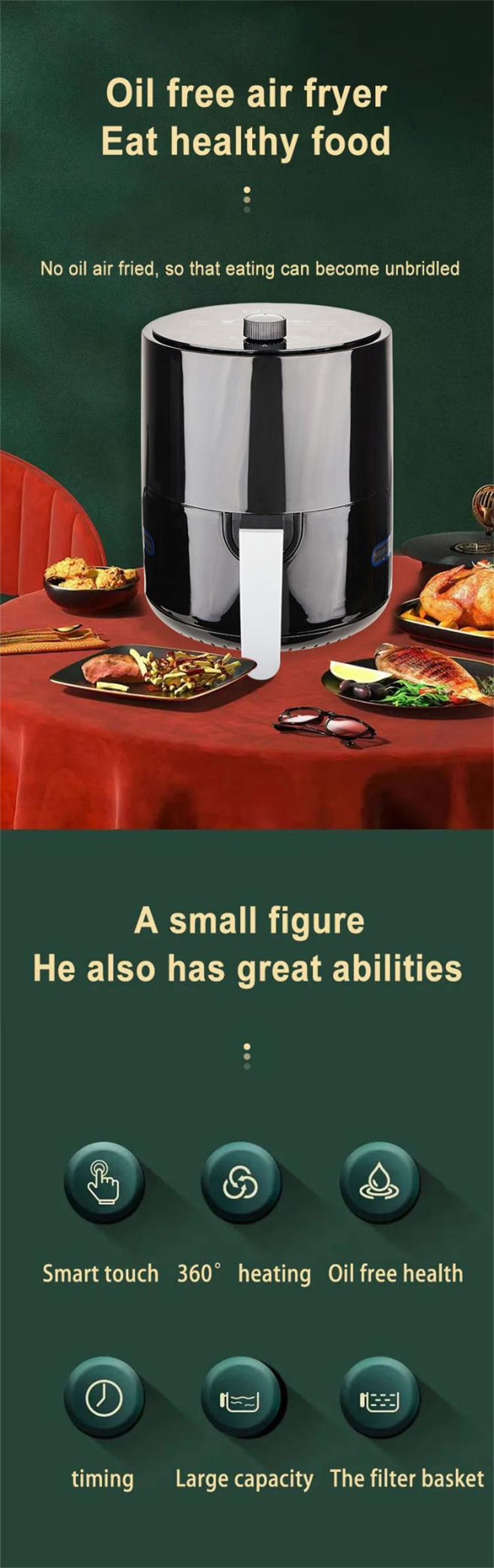 Multi-function Mechanical Control Deep Air Fryer02